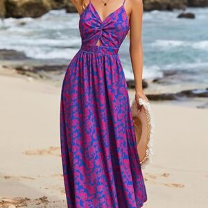 Sommerglanz  Lila Druck Kleid